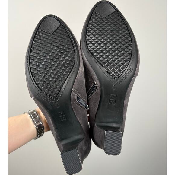 Aerosoles Heelrest Gray Nametag Ankle Heeled Bootie Women's 11 - Picture 6 of 9